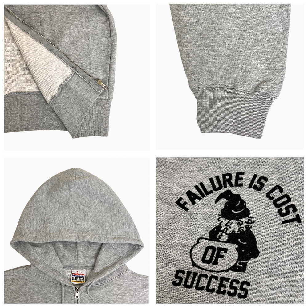 FAIL BETTER HOOD ZIP-UP (GREY)